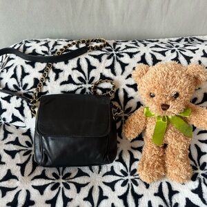 Cute Nine West black genuine leather crossbody Bag